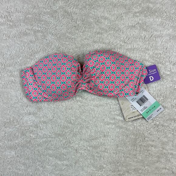 CoCo Rave Bae Push up Bandeau bikini top, size 34D NWT - Picture 2 of 7
